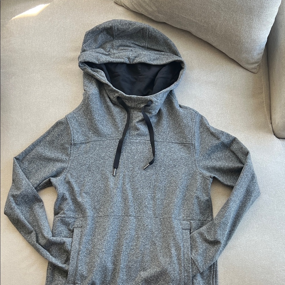 lululemon athletica Gray and Black Hooded Pullover